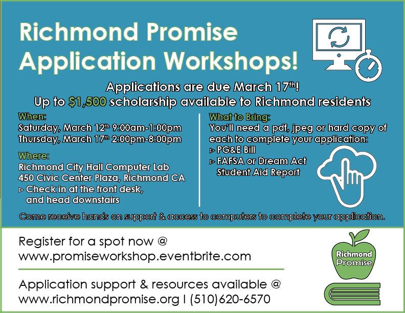 Richmond Promise Application workshops 3.12.16 and 3.17.16