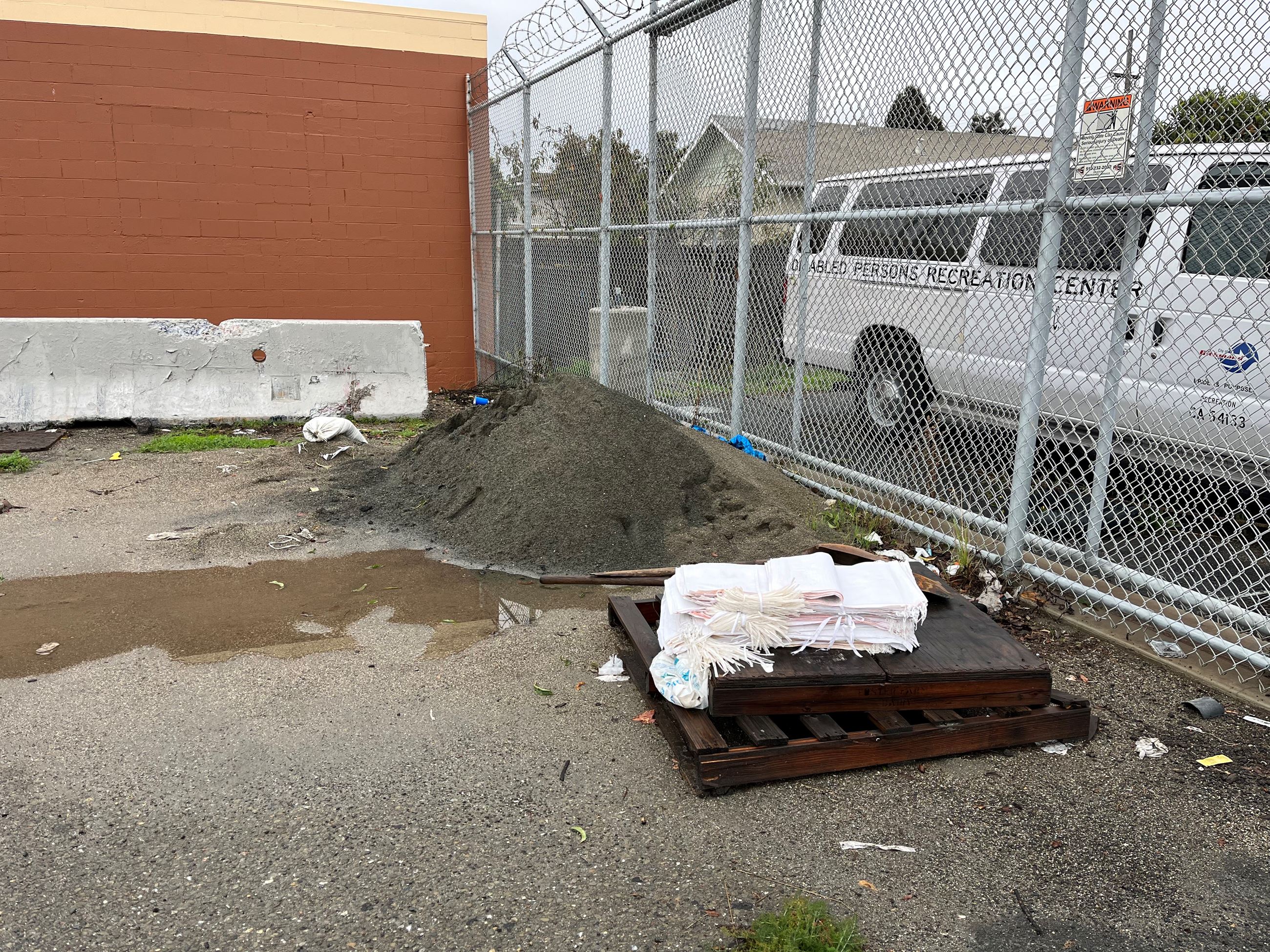 Sandbags at the Corp Yard for residential use