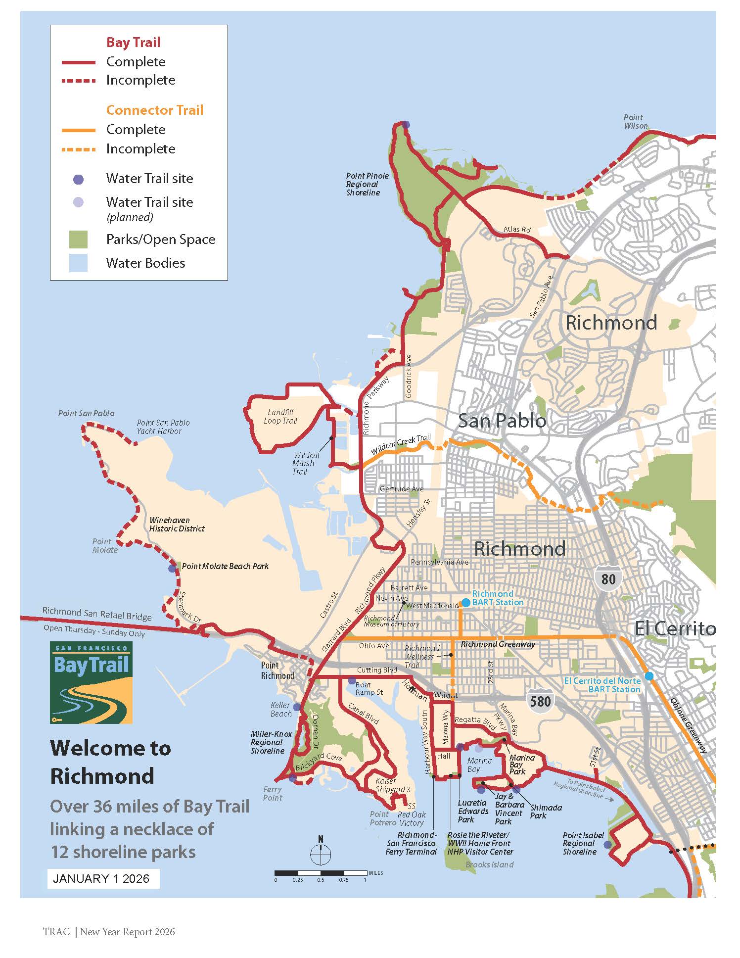 Richmond Bay Trail Map