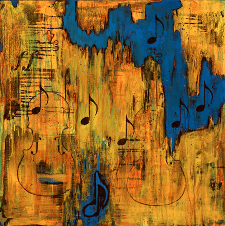 Photo of a Colorful Painting of a Musical Note